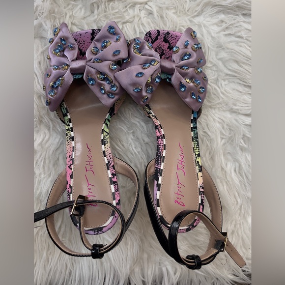 Betsey Johnson Pastel Jewel-Studded Heels - Picture 4 of 10